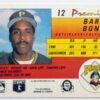 Barry Bonds O Pee Chee Premier 1990 Card #12 Pittsburgh Pirates back