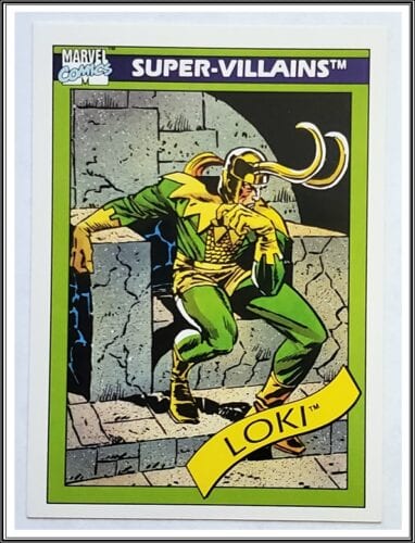 Loki Marvel Comics Cards 1990 "Super-Villains" Trading Card #54