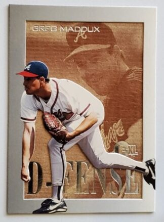 Greg Maddux Emotion E-XL 1996 D-Fense MLB Trading Card 6 of 10 Atlanta Braves