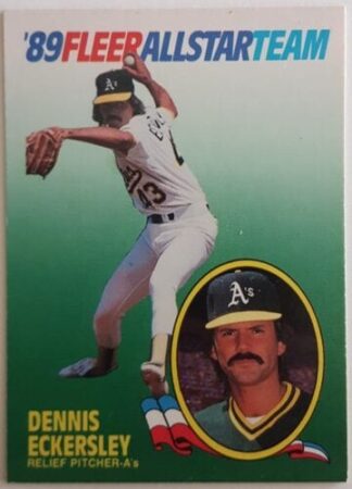 Dennis Eckersley Fleer 1989 "All-Star Team" MLB Trading Card 4 of 12 Oakland A's