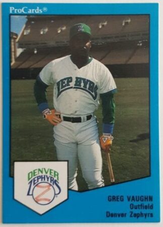 Greg Vaughn ProCards 1989 Minor League
