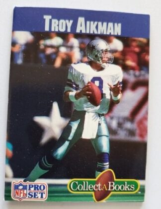 Troy Aikman Pro Set 1990 Collect A Book Dallas Cowboys