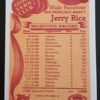 Jerry Rice 1000 Yard Club Topps 1989 Back