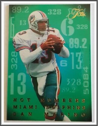 Dan Marino Flair "Hot Numbers" 1995 NFL Trading Card #7 of 10