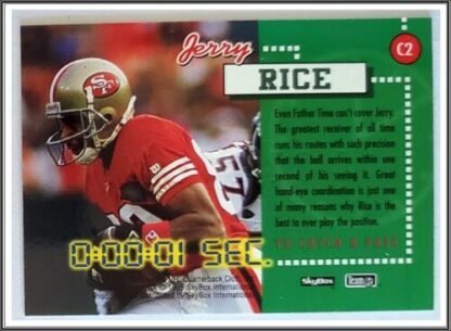 Jerry Rice Skybox Countdown 1995 Back