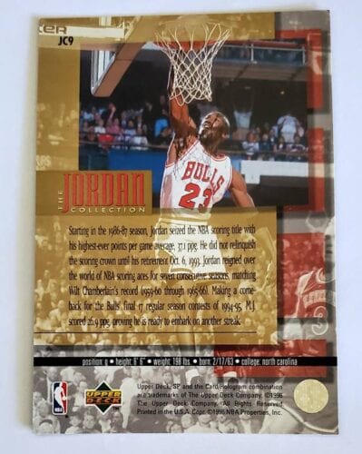Michael Jordan Upper Deck 1996 Back