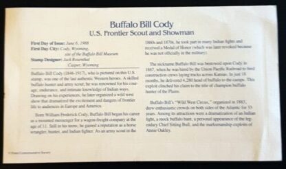 Buffalo Bill Cody FDC Card