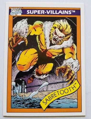 Sabretooth Marvel Comics Cards 1990