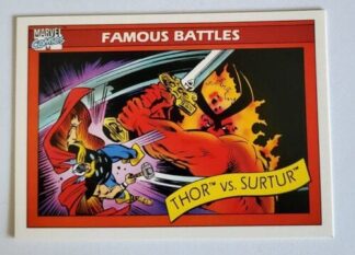 Thor -vs-Surtur Marvel 1990 Impel Marketing Card #91