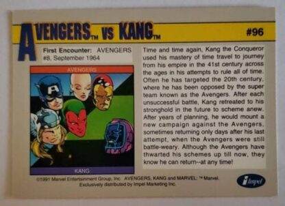 Avengers vs Kang Marvel 1991 "Arch-Enemies" Back