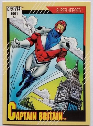 Captain Britain Marvel 1991 "Super Heroes" Card #12