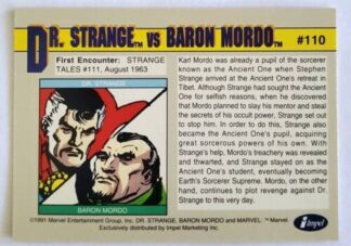 Dr. Strange vs Baron Mordo Marvel 1991 "Arch-Enemies" card #110