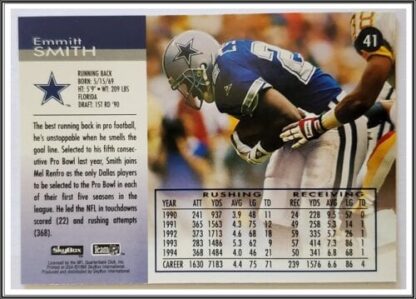 Emmitt Smith Skybox 1995 NFL Trading Card #41