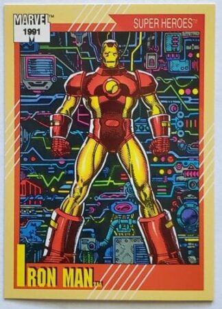Iron Man Marvel 1991 "Super Heroes" Card #13