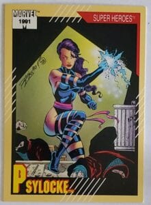 Psylocke Marvel 1991 "Super Heroes" Card #18