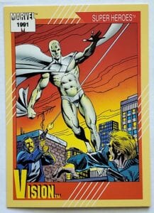 Vision Marvel 1991 "Super Heroes" card #19