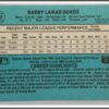 Barry Bonds Donruss 1988 MLB Trading Card #326 Back