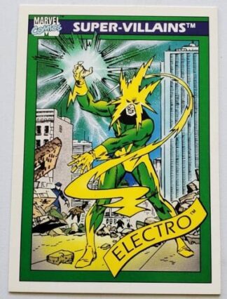 Electro Marvel Comics Card 1990 Super-Villains Card #58