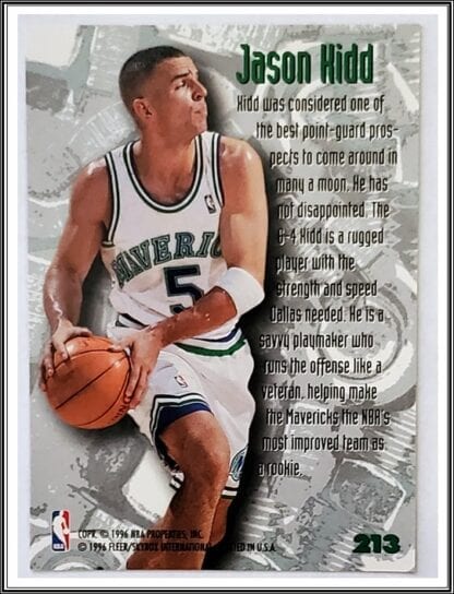 Jason Kidd Fleer 1996 Nuts and Bolts NBA Trading Card #21 Back
