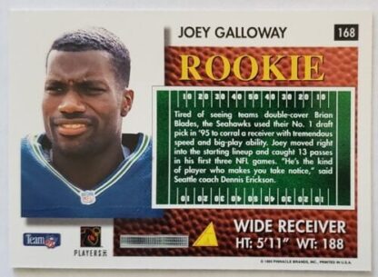 Joey Galloway Score 1995 Summit Edition NFL Trading Card #168 Back