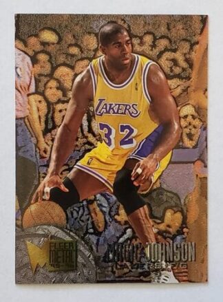 Magic Johnson Fleer Metal 1996 NBA Card #161