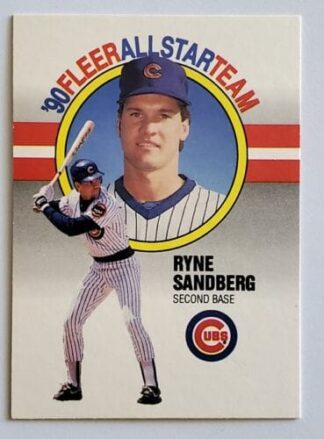 Ryne Sandberg Fleer 1990 All-Star Team MLB Trading Card #9