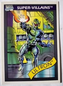 Ultron Marvel Comic Card 1990 Super-Villains Card #61