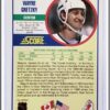 Wayne Gretzky Score 1990 NHL Trading Card #1 Back