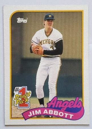 Jim Abbott Topps 1989 "#1 Draft Pick" MLB Sports Trading Card #573