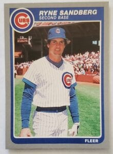 Ryne Sandberg Cubs 1985 Fleer Baseball Card Mosaic 