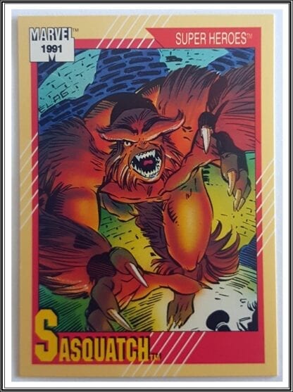 Sasquatch Marvel 1991 "Super Heroes" Comic Card #31