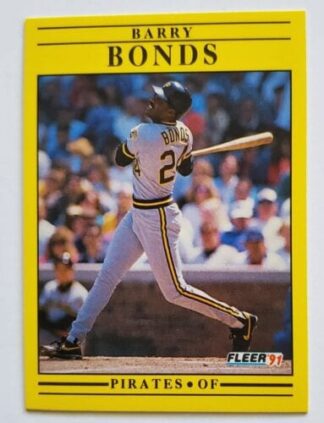 Barry Bonds Fleer 1991 MLB Sports Trading Card #33 Pittsburgh Pirates