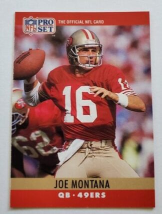 Joe Montana Pro Set 1990 NFL Sporting Card #293 San Francisco 49ers