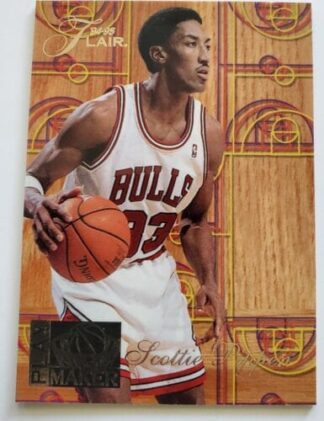 Scottie Pippen Flair 1995 "Playmaker" NBA Trading Card 6 of 10 Chicago Bulls