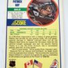 Patrick Roy Score 1990 NHL Hockey Card #10 Montreal Canadiens back