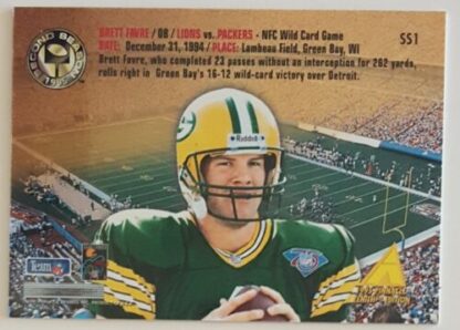 Brett Favre / NFC Wild Card Game Pinnacle Edition Second Season 1995 #SS1 Back