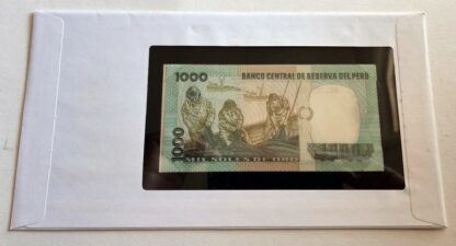Banknote of Peru 1000 Soles Back