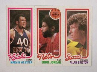 NBA Topps 1980 Assist Leaders Marvin Webster, Eddie Jordan, Allan Bristow