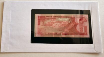 Banknote of Honduras 1 Lempira No BF3221457 Back