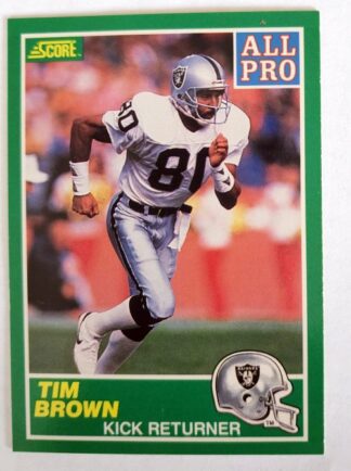 Tim Brown Score 1989 "All Pro" NFL Trading Card #305