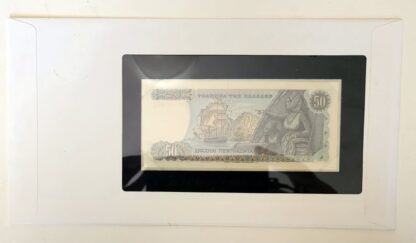 Banknote of Greece National Banknote 50 Drachma No.. 02 877142 Back