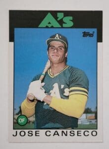 Jose Canseco Topps traded 1986 MLB Trading Card #20T