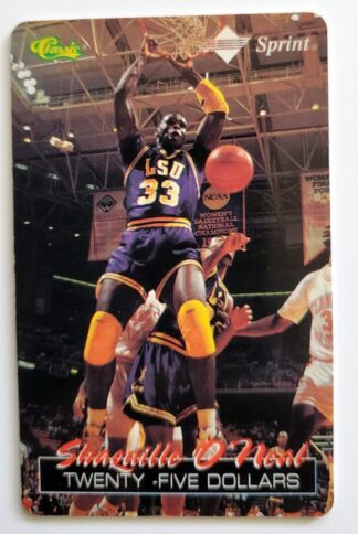 Shaquille O'Neal classic 1996 $25 Phone Cards NBA Trading Card #2503 and 325 of 6000 LA Lakers