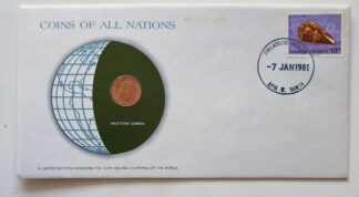 Western Samoa Coin Of All Nations Fresh Mint Coin Franklin Mint with C.O.A