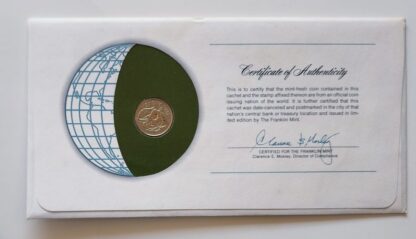 Zambia Coin Of All Nations Fresh Mint Coin Franklin Mint with C.O.A Back