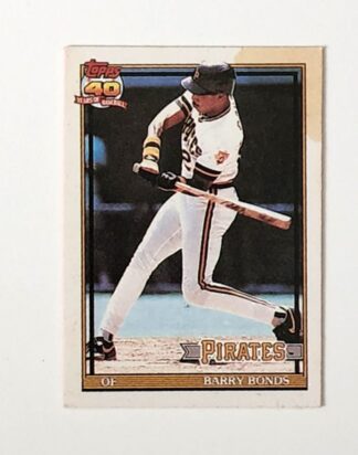 Barry Bonds Tops 1991 Cracker Jacks MLB Card #19 Pittsburgh Pirates