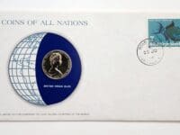 British Virgin Isles Mint Coin Stamped Envelope Franklin Mint