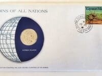 Cayman Islands Mint Coin Stamped Envelope Franklin Mint