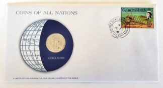 Cayman Islands Mint Coin Stamped Envelope Franklin Mint