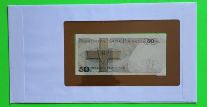 Banknote of Poland 50 Zlotch No CW897519 Back